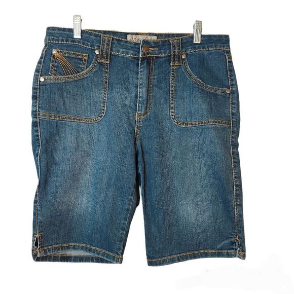 Womans Urban Star sz 10 Tall High Rise Jean Shorts 5 Pocket - Picture 1 of 13